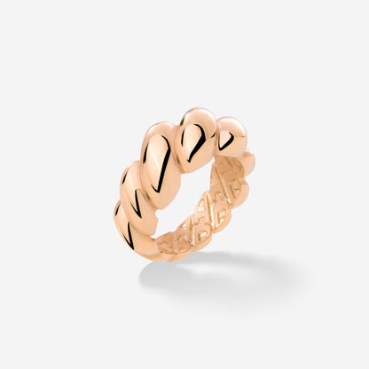 Bold Twist Ring Rose Gold