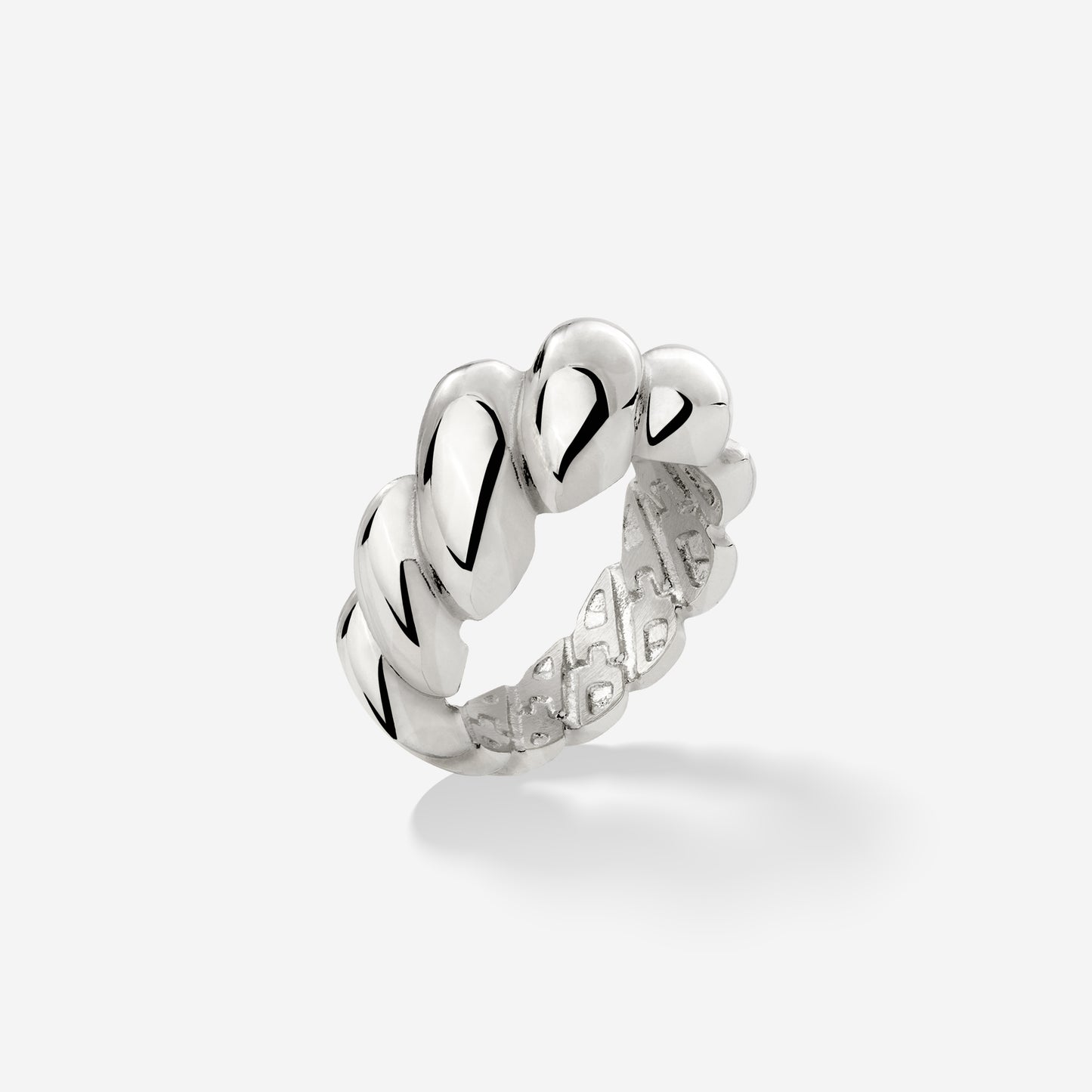 Bold Twist Ring Silver