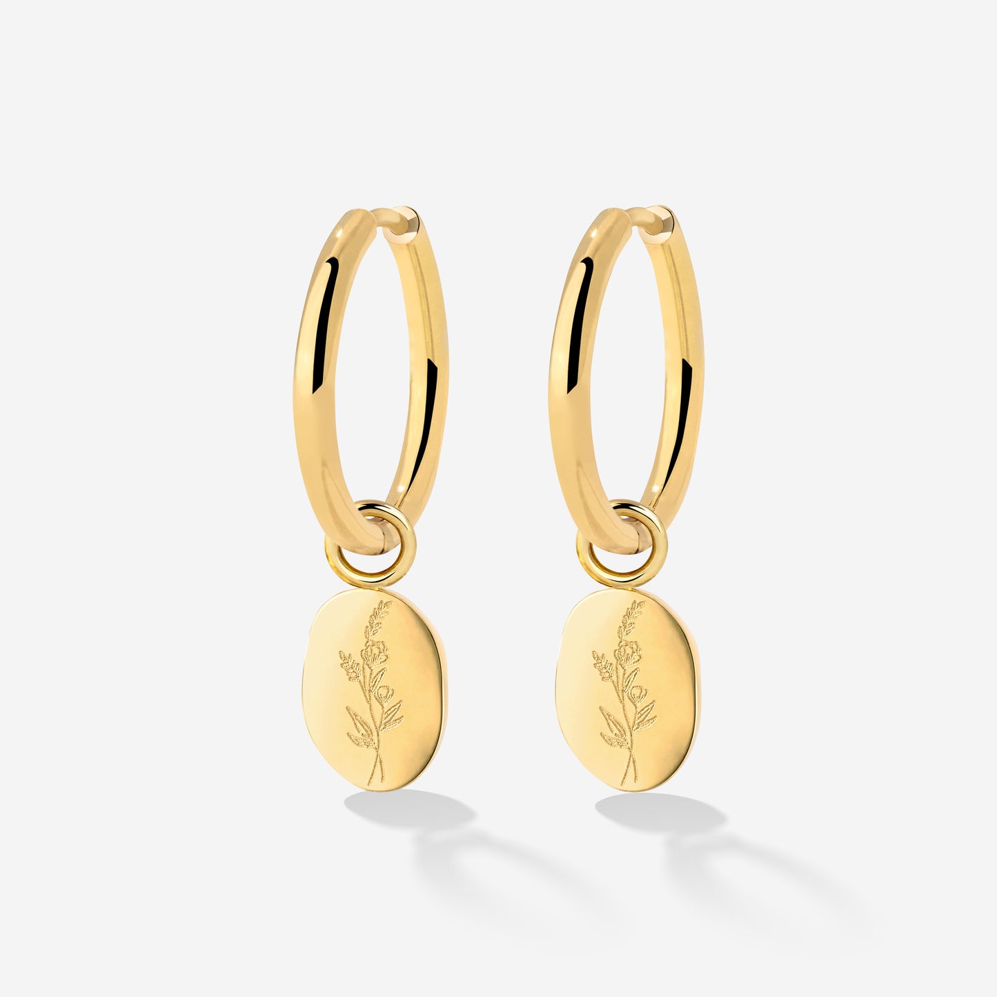 Bouquet Coin Hoop Set Medium Gold