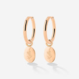 Bouquet Coin Hoop Set Medium Rose Gold