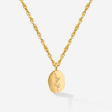 Bouquet Coin Necklace Gold