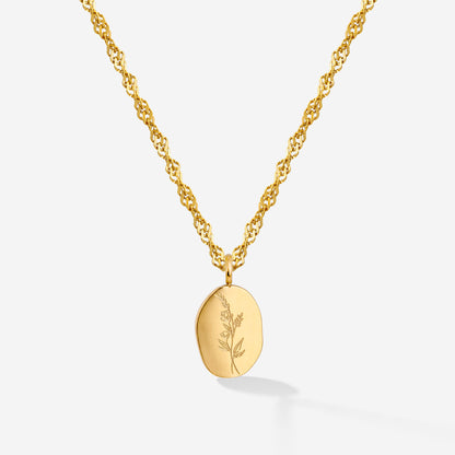 Bouquet Coin Necklace Gold