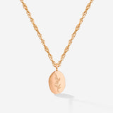 Bouquet Coin Necklace Rose Gold