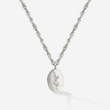 Bouquet Coin Necklace Silver