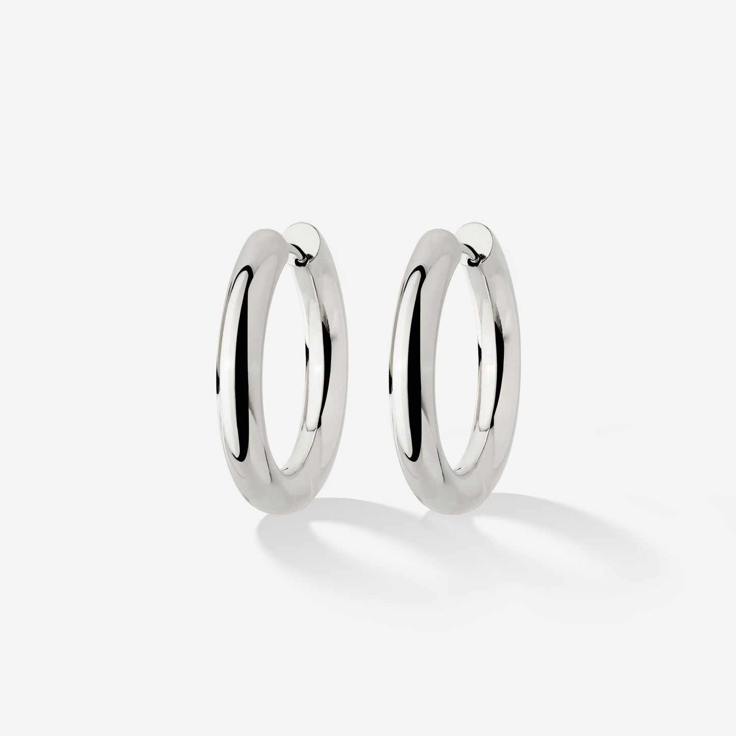 Chunky Hoopies Medium Silver