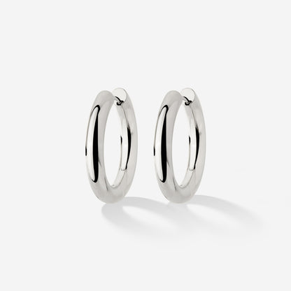 Chunky Hoopies Medium Silver