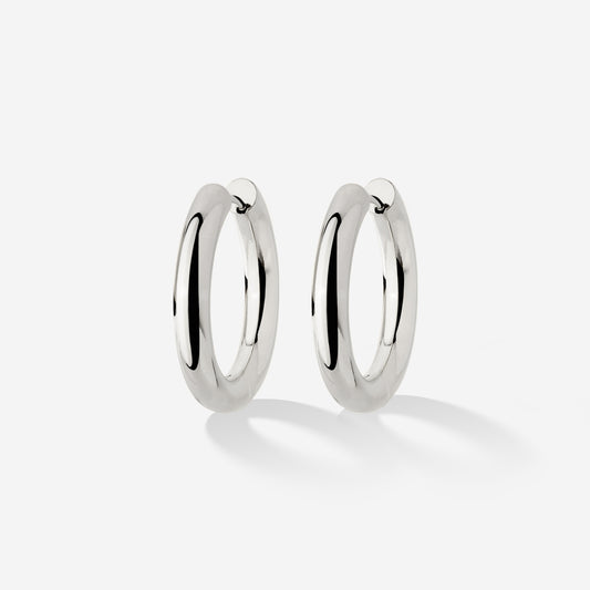 Chunky Hoopies Medium Silver