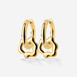 Chunky Melting Donut Hoop Set Medium Gold