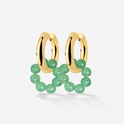 Chunky Pastel Donut Hoop Set Small Gold