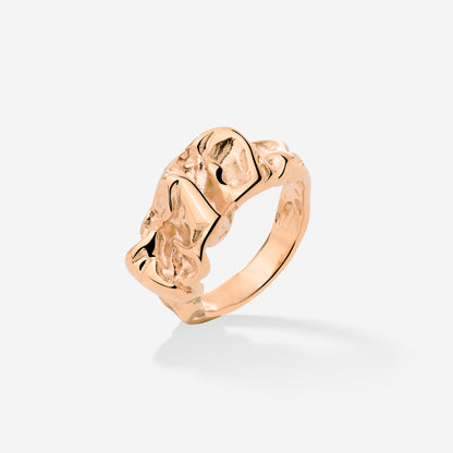 Crinkled Ring Rose Gold