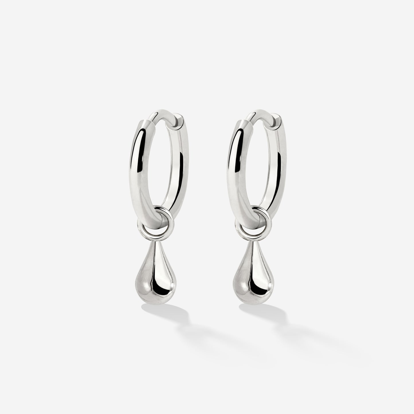 Drop it Hoop Set Small Silver