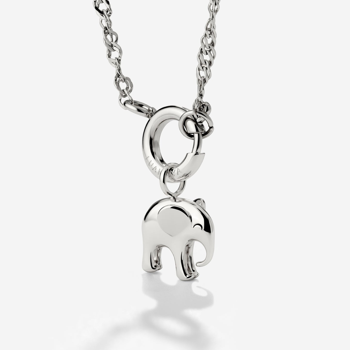 Elephant Singapore Chain Necklace Set Silver