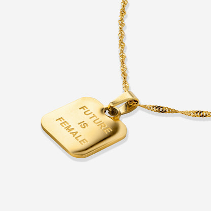 Future is female Necklace Gold
