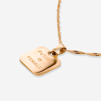 Future is female Necklace Rose Gold
