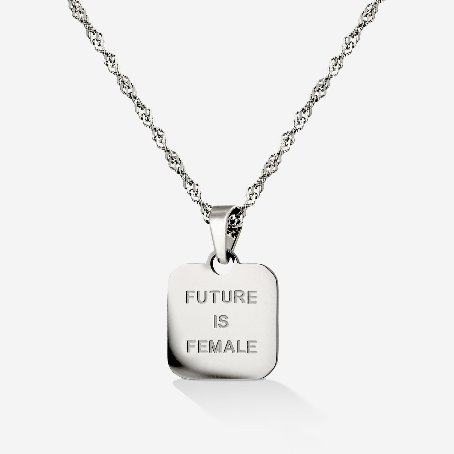 Future is female Necklace Silver
