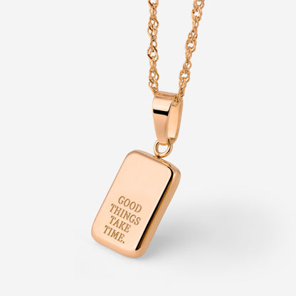 Good things take time Necklace Rose Gold