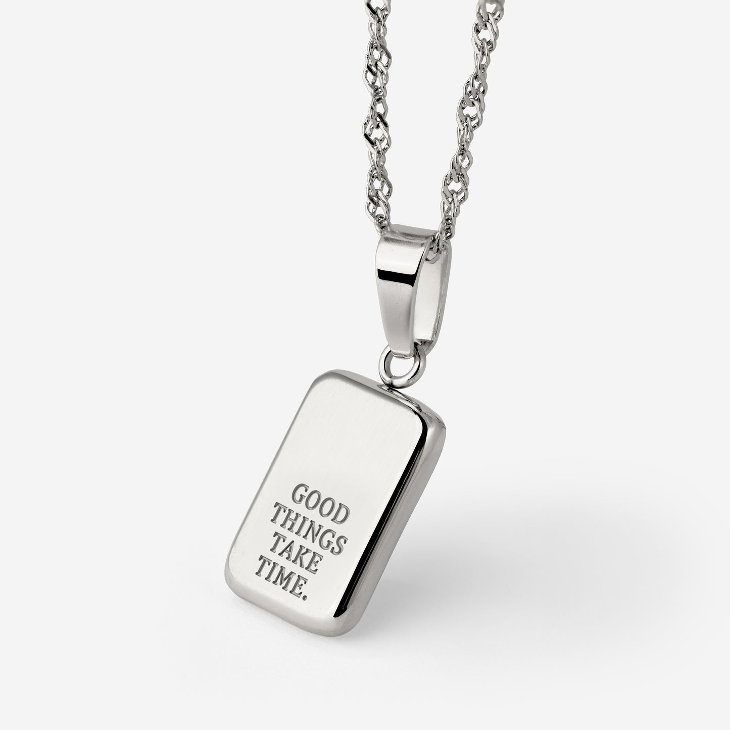 Good things take time Necklace Silver