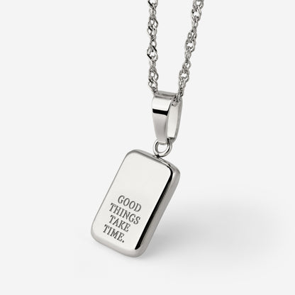 Good things take time Necklace Silver