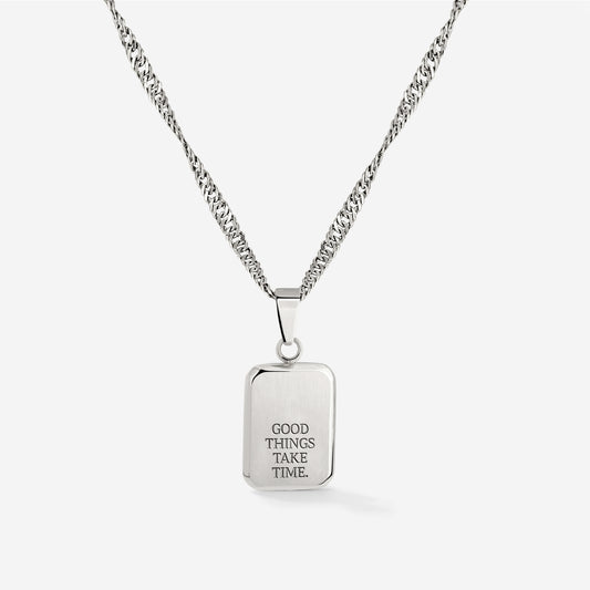 Good things take time Necklace Silver