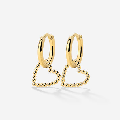 Heart of Gold Hoop Set Small Gold