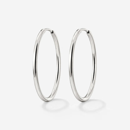 Extra Large Hoops Silver