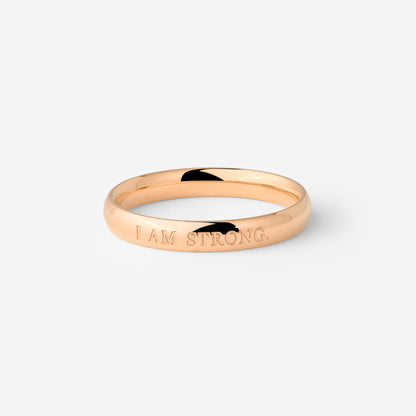 I am strong Ring Rose Gold
