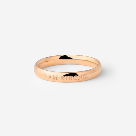 I am strong Ring Rose Gold
