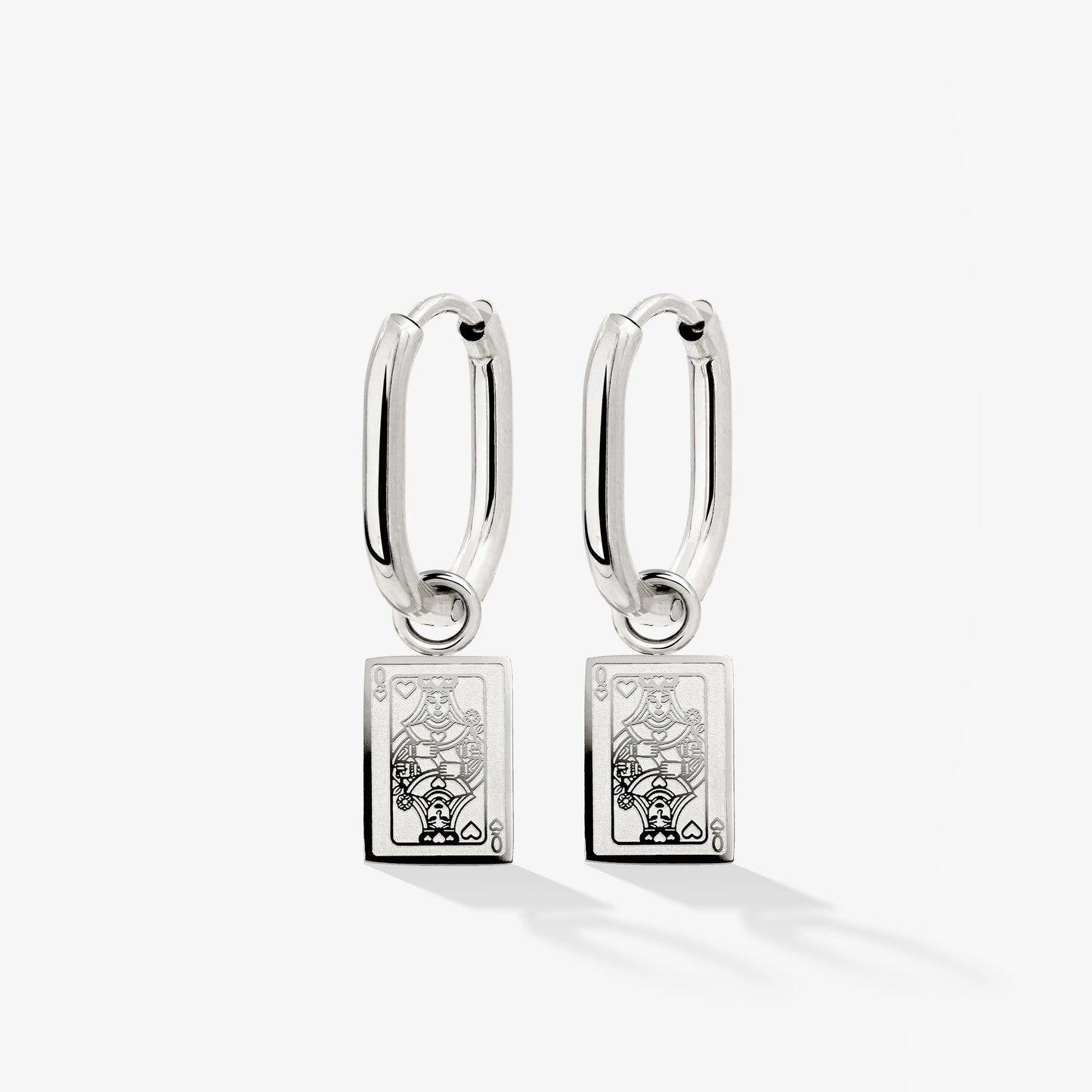 Like a Queen Oval Hoop Set Baby Silver