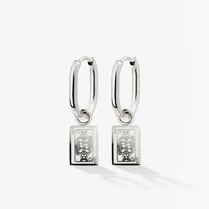 Like a Queen Oval Hoop Set Baby Silver