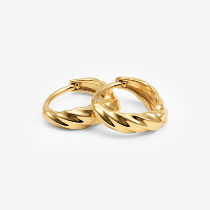 Mini Twist Hoops Gold