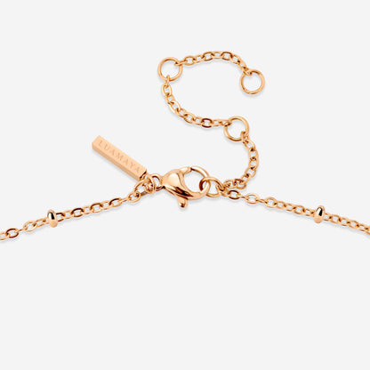 Monstera Leaf Necklace Rose Gold