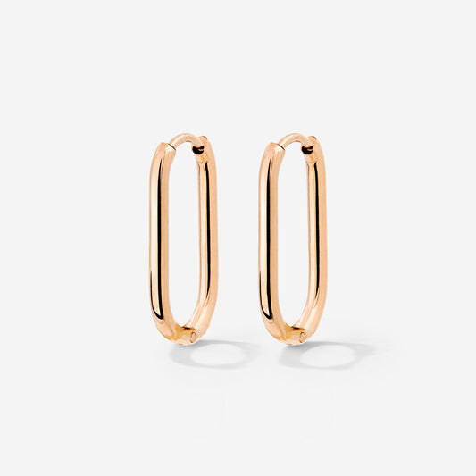 Oval Hoops Small Rose Gold