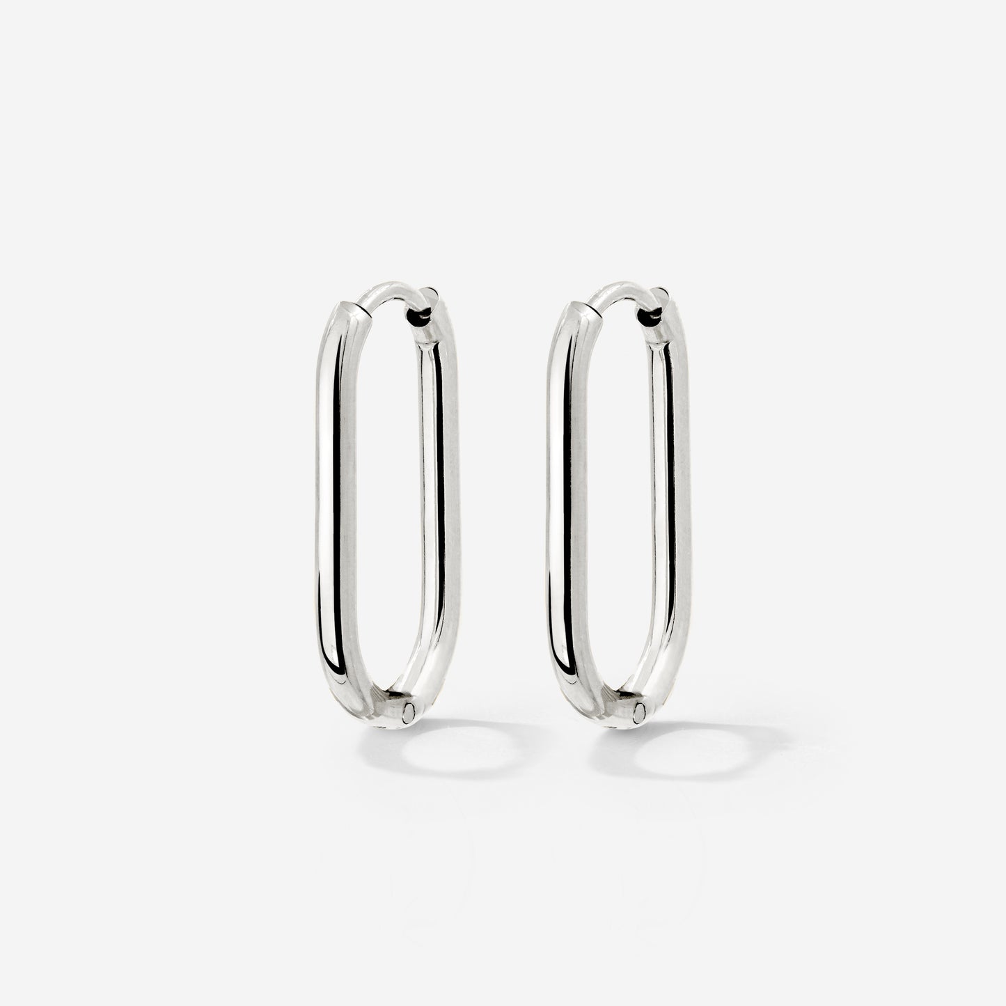Oval Hoops Small Silver
