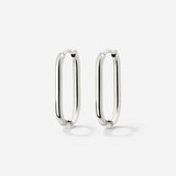 Oval Hoops Small Silver