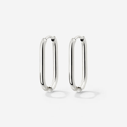 Oval Hoops Small Silver