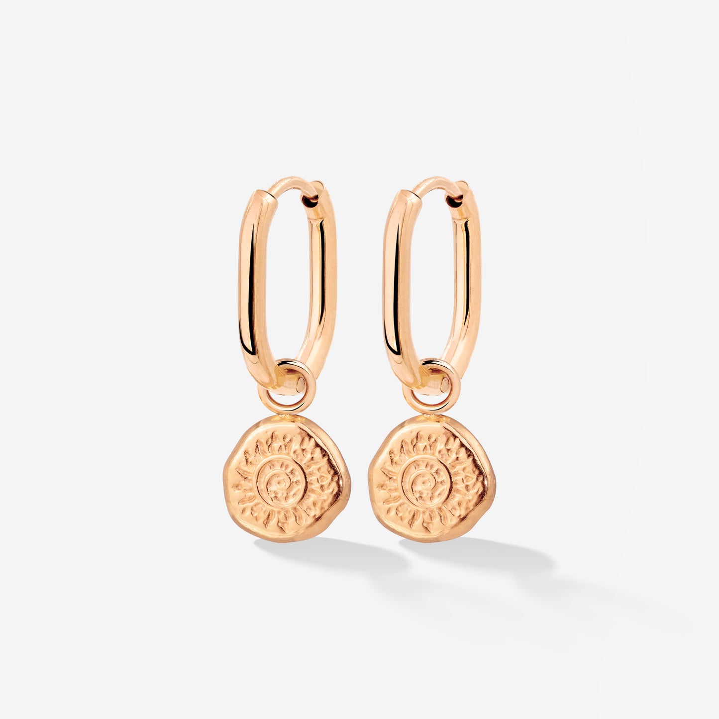 Sun Seeker Oval Hoop Set Baby Rose Gold