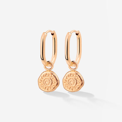 Sun Seeker Oval Hoop Set Baby Rose Gold