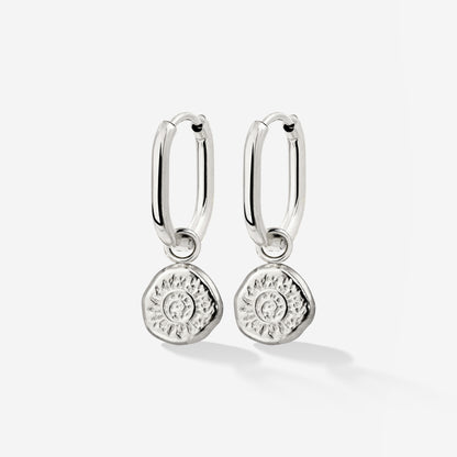 Sun Seeker Oval Hoop Set Baby Silver