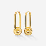 Swirl'n Oval Hoop Set Small Gold