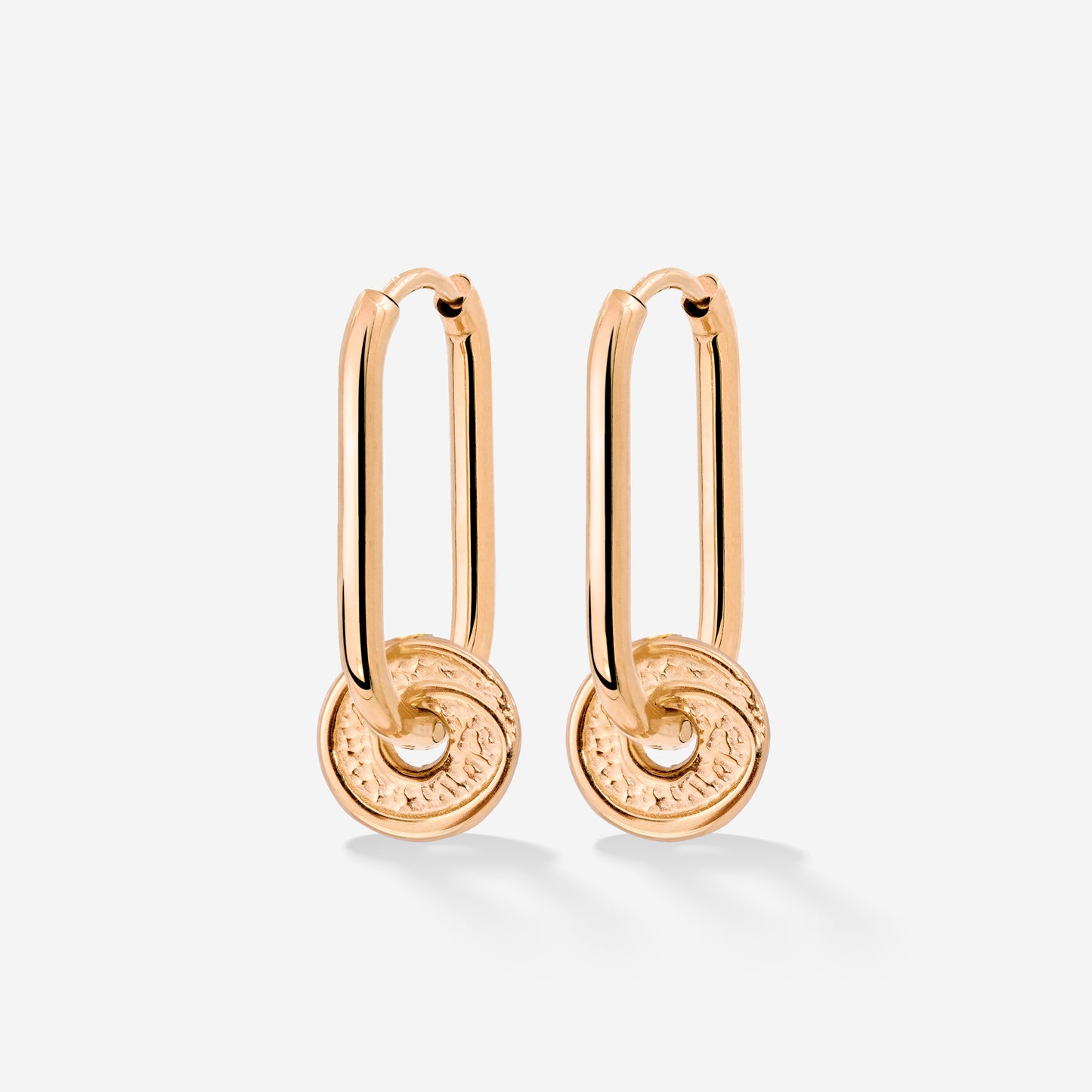 Swirl'n Oval Hoop Set Small Rose Gold