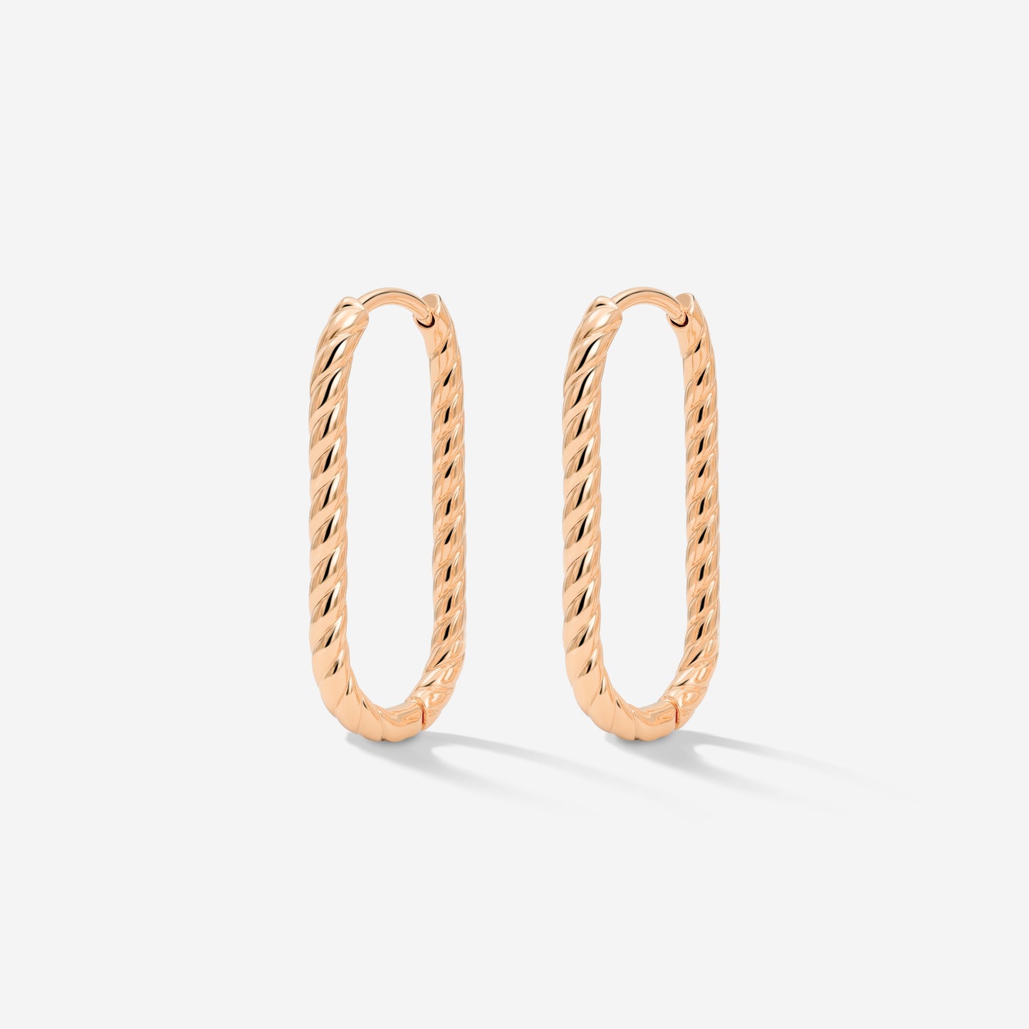 Oval Paloma Hoops Small Rose Gold