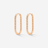 Oval Paloma Hoops Small Rose Gold
