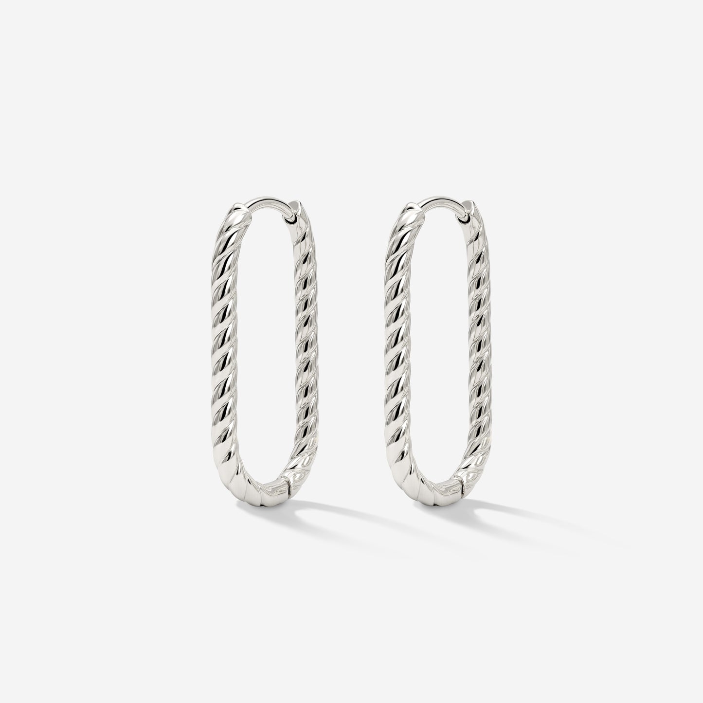 Oval Paloma Hoops Small Silver