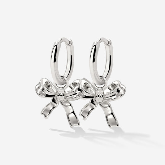 Pretty Ribbon Hoop Set Small Argento