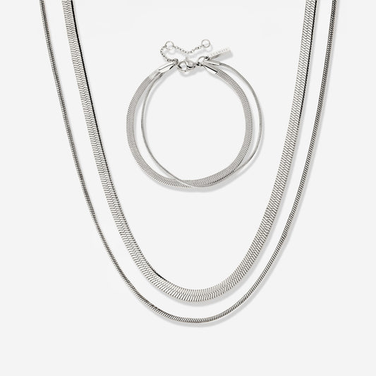 Snake Chain Bundle Silver