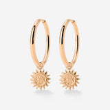 Sunny Swirl Hoop Set Large Rose Gold