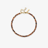 Tiger's Eye Bead Bracelet Gold