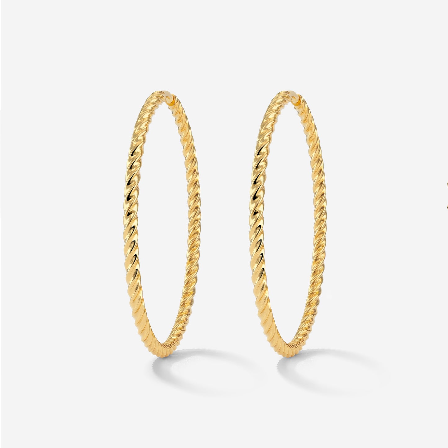 Twisted Hoops Extra Large Gold