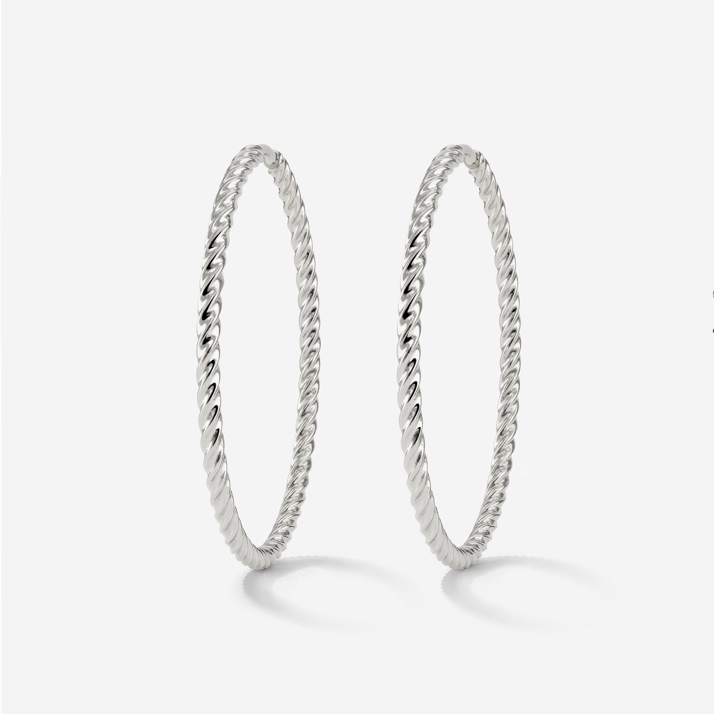 Twisted Hoops Extra Large Silver