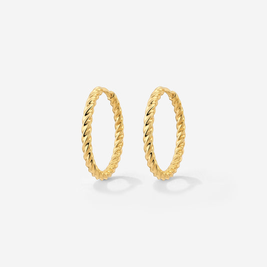 Twisted Hoops Medium Gold